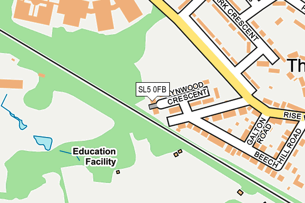 SL5 0FB map - OS OpenMap – Local (Ordnance Survey)