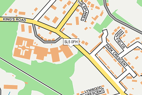 SL5 0FH map - OS OpenMap – Local (Ordnance Survey)