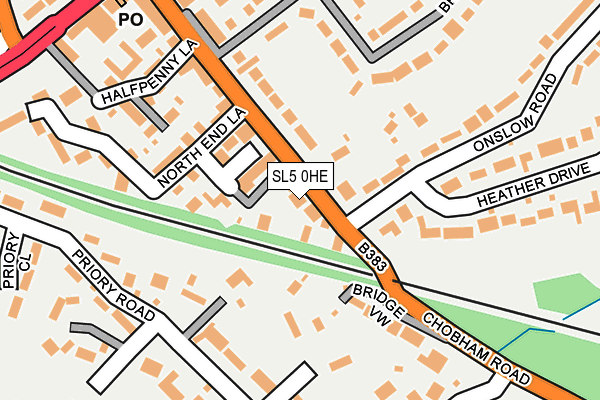 SL5 0HE map - OS OpenMap – Local (Ordnance Survey)