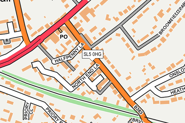 SL5 0HG map - OS OpenMap – Local (Ordnance Survey)