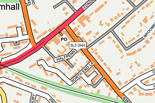 SL5 0HH map - OS OpenMap – Local (Ordnance Survey)