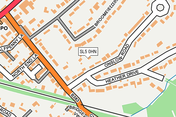 SL5 0HN map - OS OpenMap – Local (Ordnance Survey)