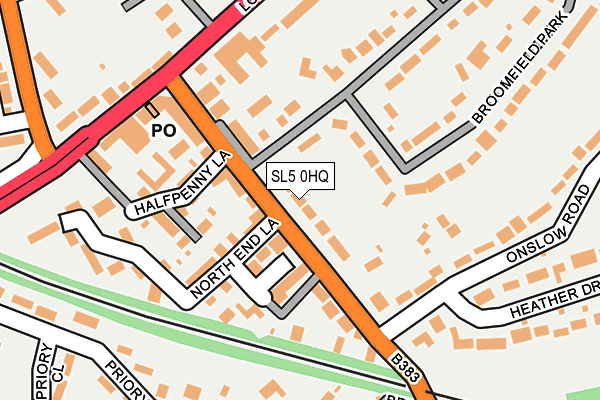 SL5 0HQ map - OS OpenMap – Local (Ordnance Survey)