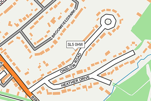 SL5 0HW map - OS OpenMap – Local (Ordnance Survey)