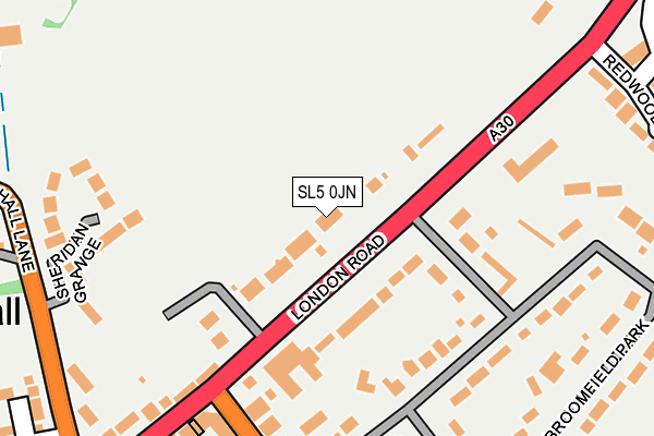 SL5 0JN map - OS OpenMap – Local (Ordnance Survey)