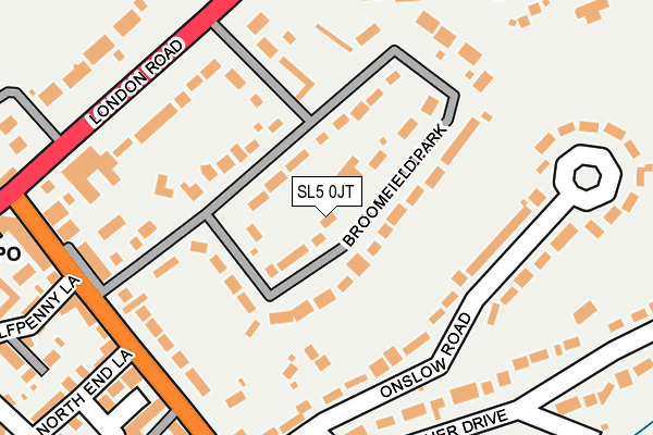 SL5 0JT map - OS OpenMap – Local (Ordnance Survey)