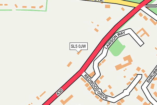 SL5 0JW map - OS OpenMap – Local (Ordnance Survey)