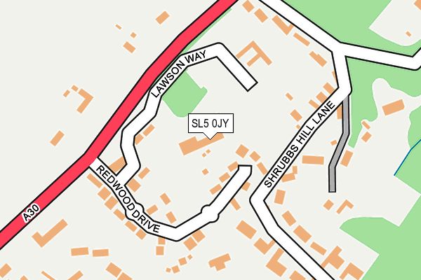 SL5 0JY map - OS OpenMap – Local (Ordnance Survey)