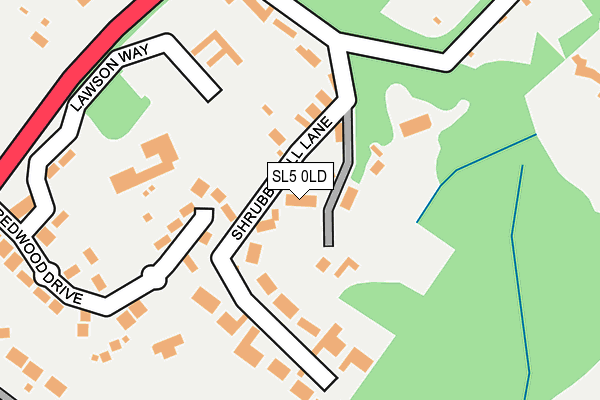 SL5 0LD map - OS OpenMap – Local (Ordnance Survey)