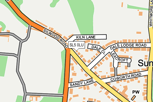 SL5 0LU map - OS OpenMap – Local (Ordnance Survey)