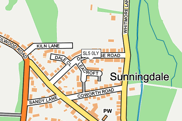 SL5 0LY map - OS OpenMap – Local (Ordnance Survey)