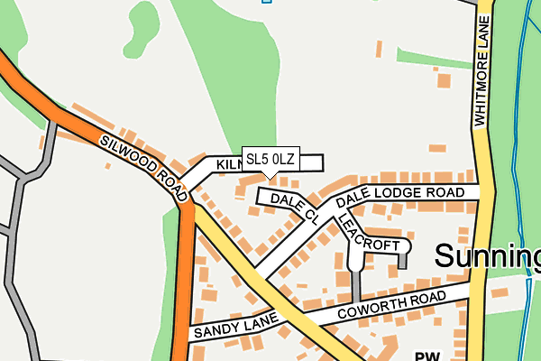 SL5 0LZ map - OS OpenMap – Local (Ordnance Survey)