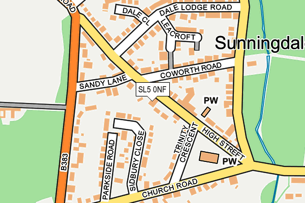SL5 0NF map - OS OpenMap – Local (Ordnance Survey)