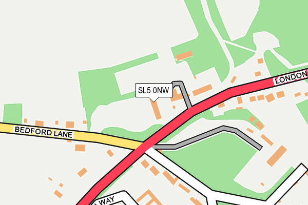 SL5 0NW map - OS OpenMap – Local (Ordnance Survey)