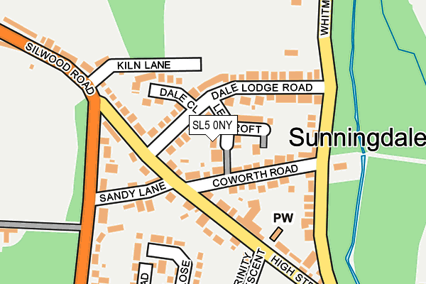 SL5 0NY map - OS OpenMap – Local (Ordnance Survey)