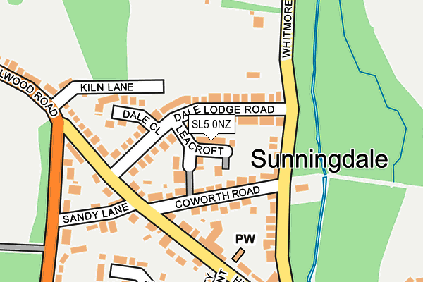 SL5 0NZ map - OS OpenMap – Local (Ordnance Survey)