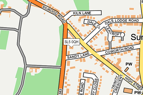 SL5 0QH map - OS OpenMap – Local (Ordnance Survey)