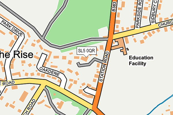 SL5 0QR map - OS OpenMap – Local (Ordnance Survey)
