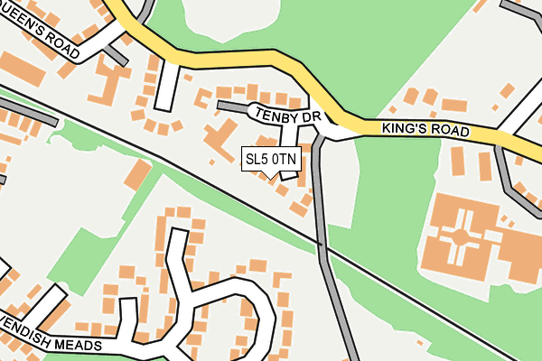 SL5 0TN map - OS OpenMap – Local (Ordnance Survey)