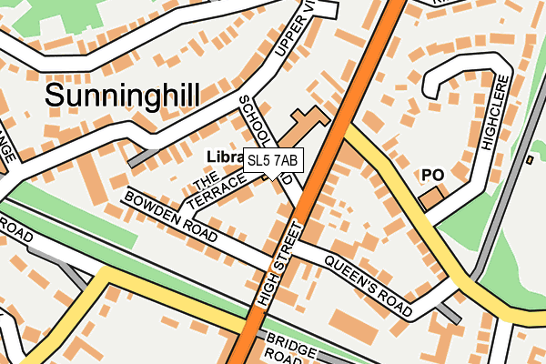 SL5 7AB map - OS OpenMap – Local (Ordnance Survey)