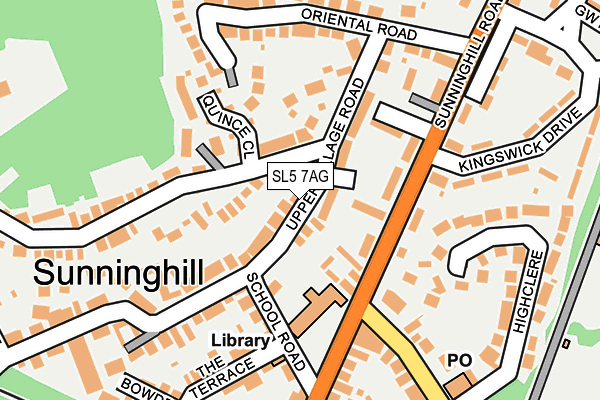 SL5 7AG map - OS OpenMap – Local (Ordnance Survey)