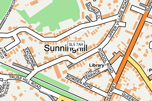SL5 7AH map - OS OpenMap – Local (Ordnance Survey)
