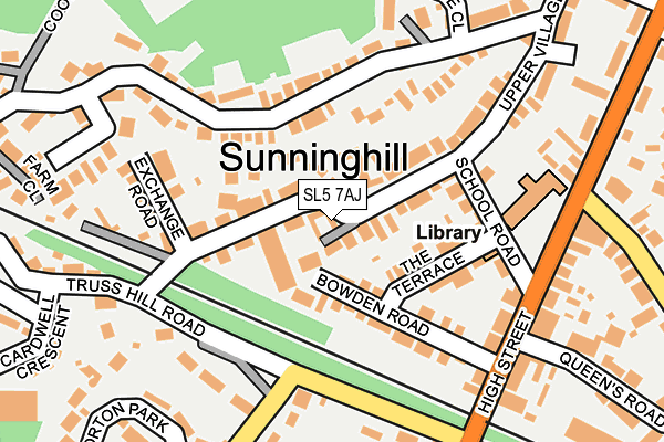 SL5 7AJ map - OS OpenMap – Local (Ordnance Survey)