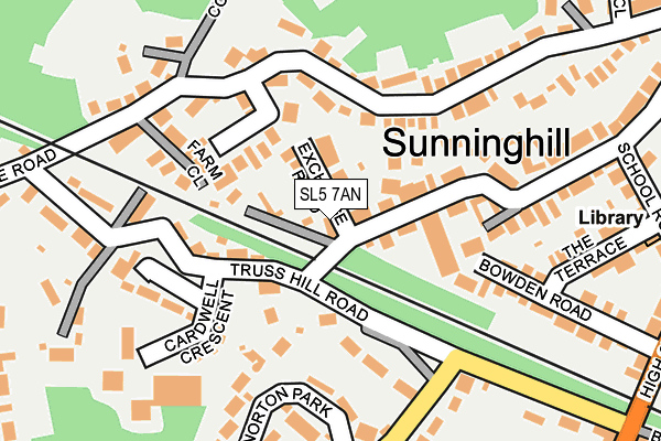 SL5 7AN map - OS OpenMap – Local (Ordnance Survey)