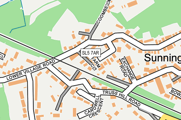 SL5 7AR map - OS OpenMap – Local (Ordnance Survey)