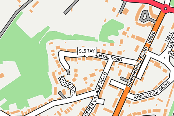 SL5 7AY map - OS OpenMap – Local (Ordnance Survey)