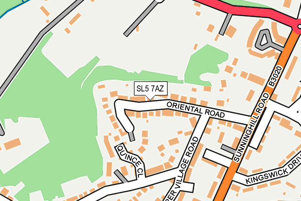SL5 7AZ map - OS OpenMap – Local (Ordnance Survey)