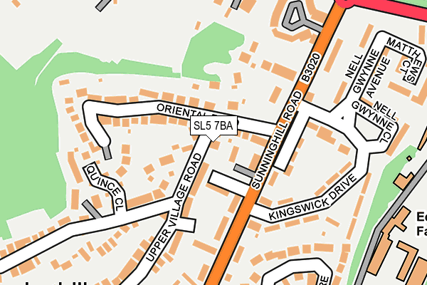 SL5 7BA map - OS OpenMap – Local (Ordnance Survey)