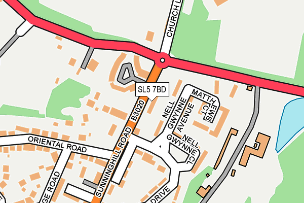 SL5 7BD map - OS OpenMap – Local (Ordnance Survey)