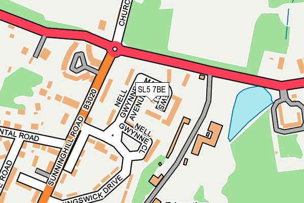 SL5 7BE map - OS OpenMap – Local (Ordnance Survey)
