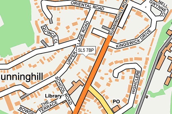 SL5 7BP map - OS OpenMap – Local (Ordnance Survey)