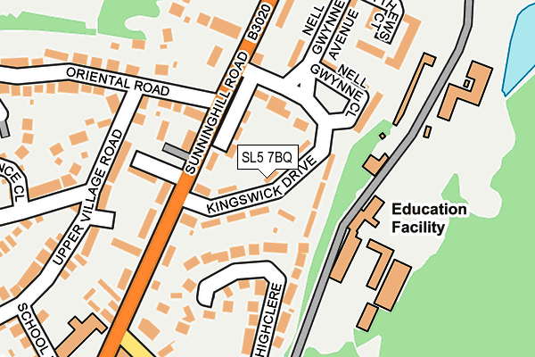 SL5 7BQ map - OS OpenMap – Local (Ordnance Survey)