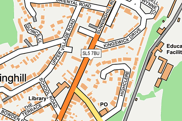 SL5 7BU map - OS OpenMap – Local (Ordnance Survey)