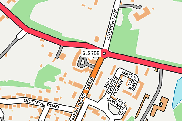 SL5 7DB map - OS OpenMap – Local (Ordnance Survey)