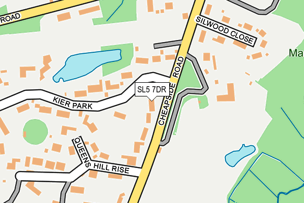 SL5 7DR map - OS OpenMap – Local (Ordnance Survey)
