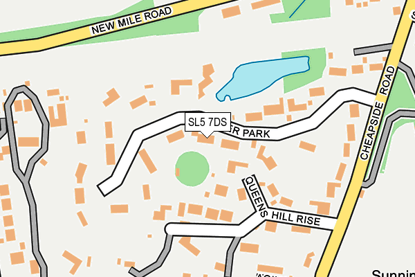 SL5 7DS map - OS OpenMap – Local (Ordnance Survey)