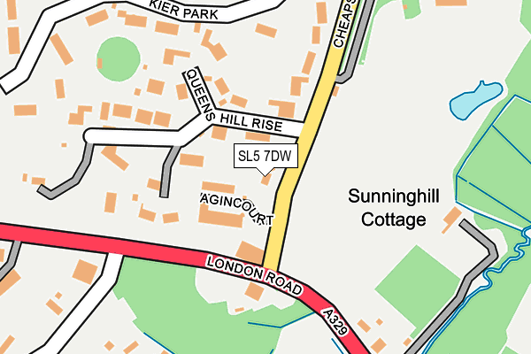 SL5 7DW map - OS OpenMap – Local (Ordnance Survey)