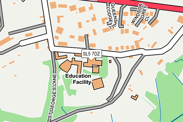 SL5 7DZ map - OS OpenMap – Local (Ordnance Survey)