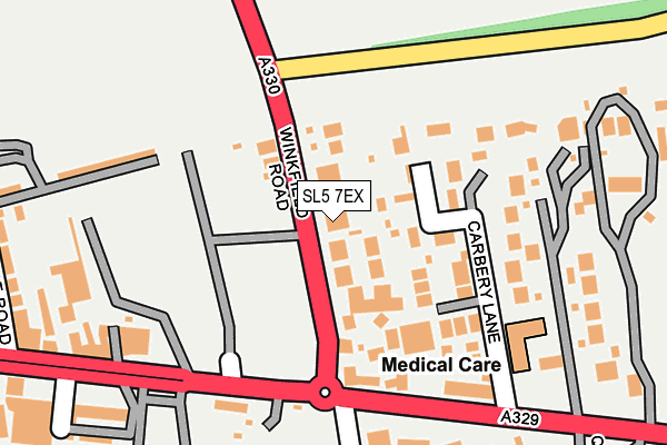 SL5 7EX map - OS OpenMap – Local (Ordnance Survey)