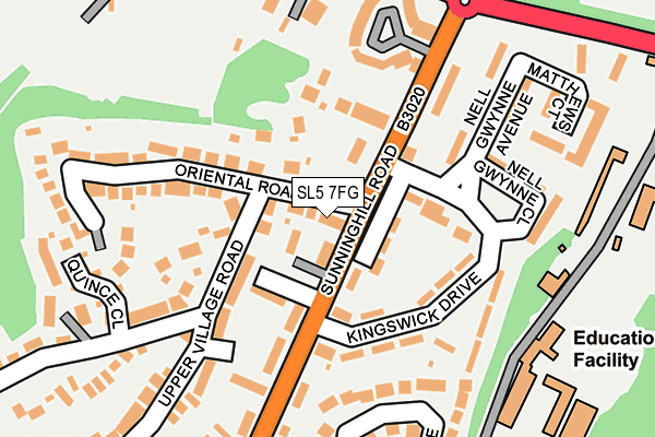 SL5 7FG map - OS OpenMap – Local (Ordnance Survey)