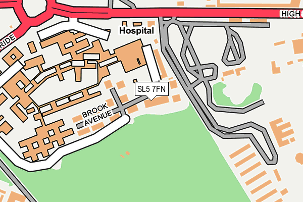 SL5 7FN map - OS OpenMap – Local (Ordnance Survey)