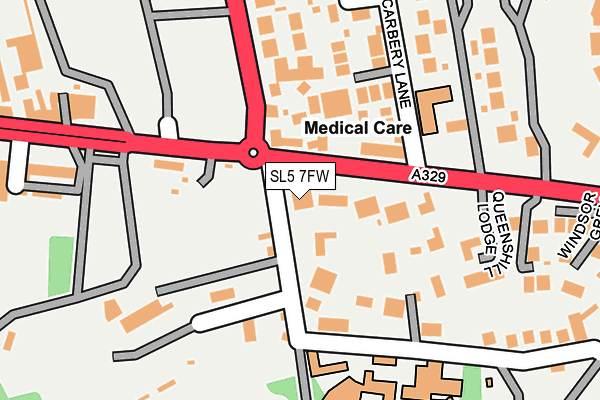 SL5 7FW map - OS OpenMap – Local (Ordnance Survey)