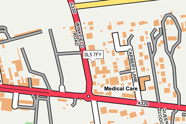 SL5 7FY map - OS OpenMap – Local (Ordnance Survey)