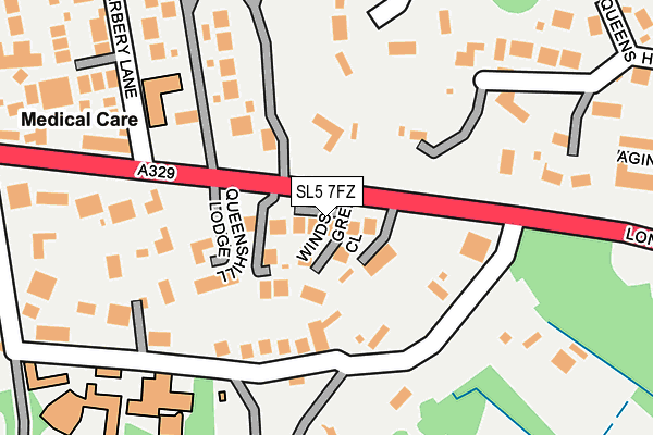 SL5 7FZ map - OS OpenMap – Local (Ordnance Survey)