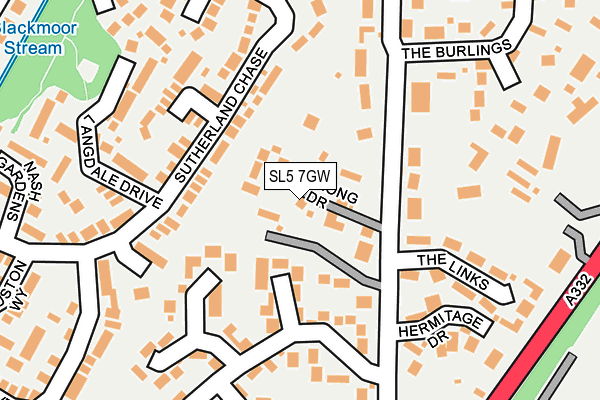 SL5 7GW map - OS OpenMap – Local (Ordnance Survey)