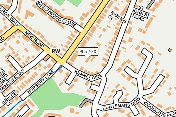 SL5 7GX map - OS OpenMap – Local (Ordnance Survey)